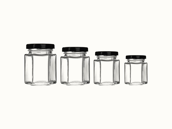 100ml/180ml/380ml/500ml Clear Honey Jar Glass