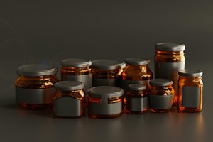 glass jars with lid