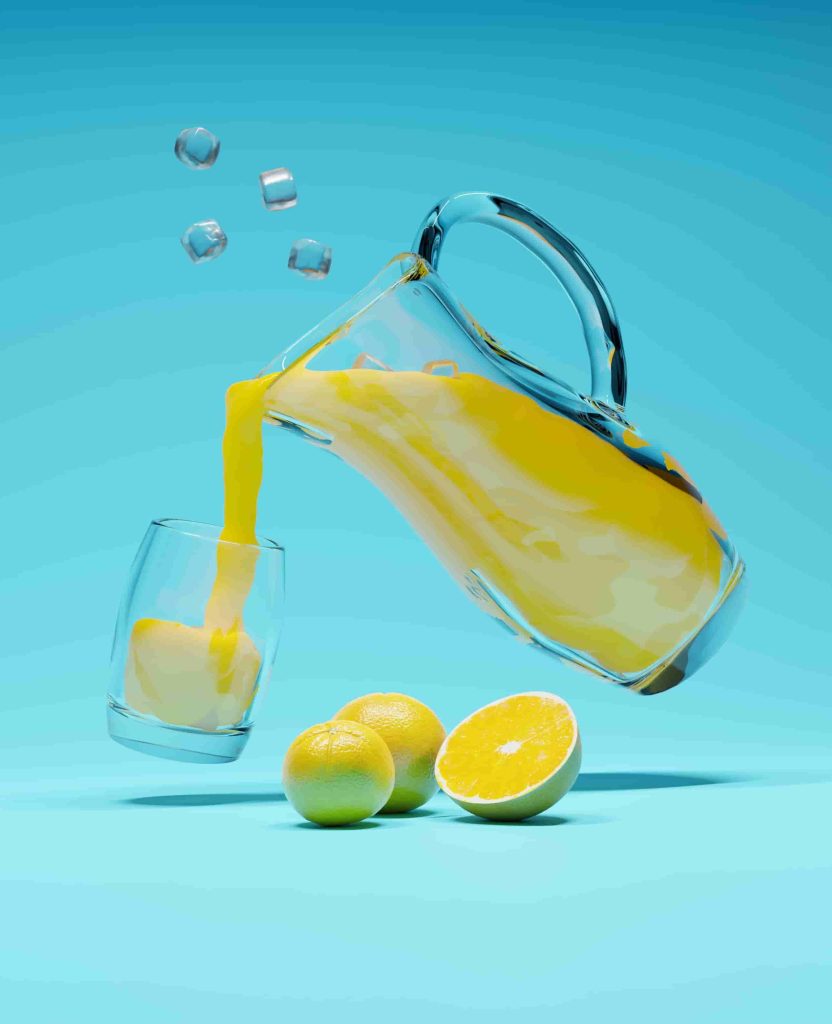 clear glass juice bottle with thick handle supplier