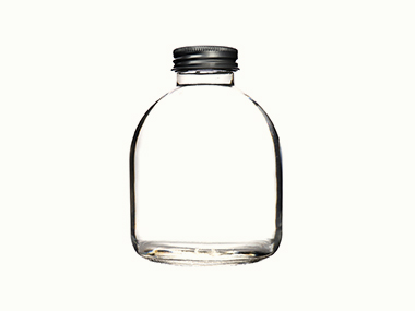 round glass juice bottle with lid wholesale