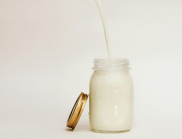 glass milk bottle