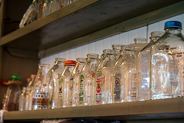 glass milk bottle