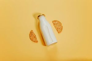 glass milk bottle