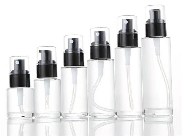 Clear Glass Mist Bottles with Sprayer Pump