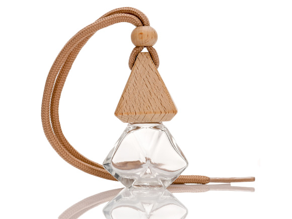 Elegant car perfume bottle with hanging rope