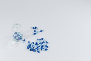 glass pill bottle