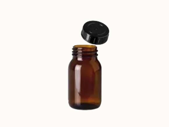 glass pill bottle