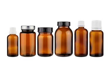 glass pill containers with different shapes