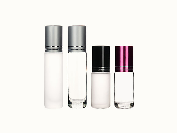 4ml 9ml Clear Perfume/ Essential Oil Round Glass Bottles With Roller And Cap