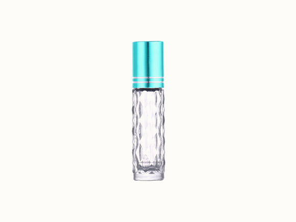 9ml Clear Perfume/Essential Oil Round Glass Bottles With Roller And Cap