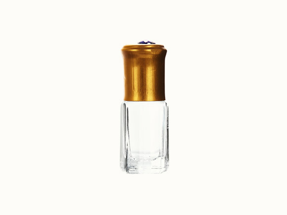3ml 10ml Clear perfume/ essential oil round glass bottles with roller and cap