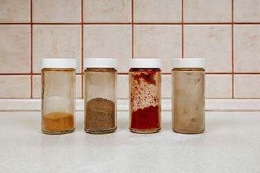 glass spice jars