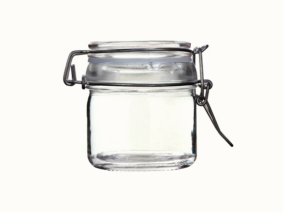 Clear Glass Kitchen Storage Canister Jars With Lid