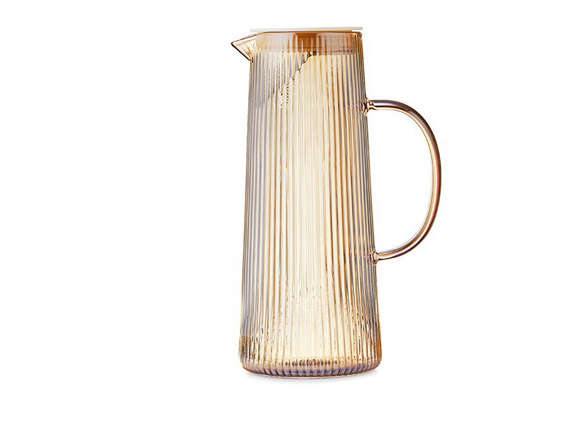 1300ml Light Amber and Grey Borosilicate Glass Teapot