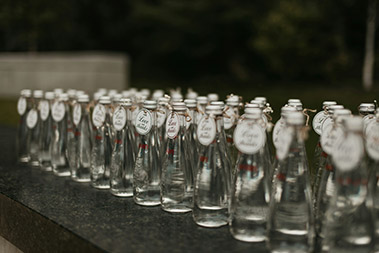 glass water bottle