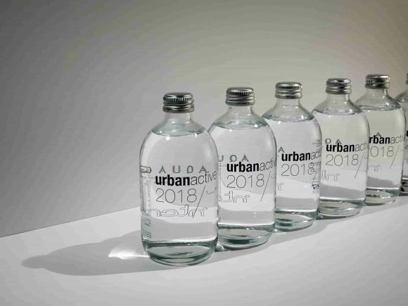 glass water bottle