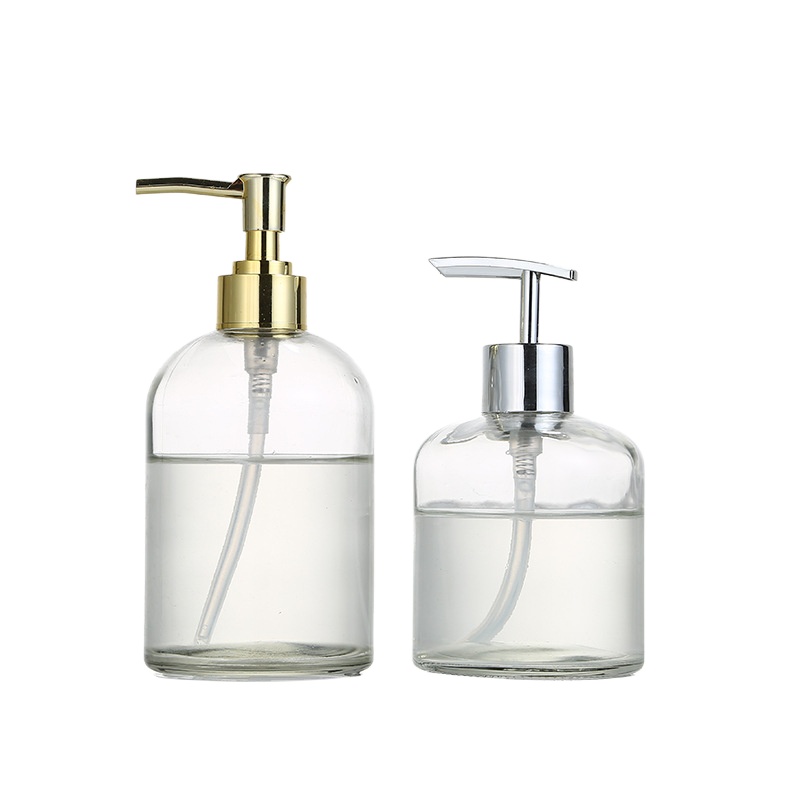 Vintage Glass Shampoo and Conditioner Bottles