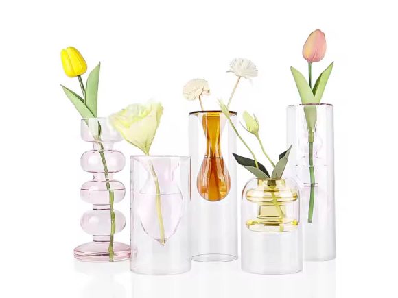 Hand Blown Elegant Glass Vases