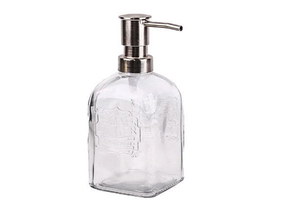Square Glass Hand Sanitizer Bottles