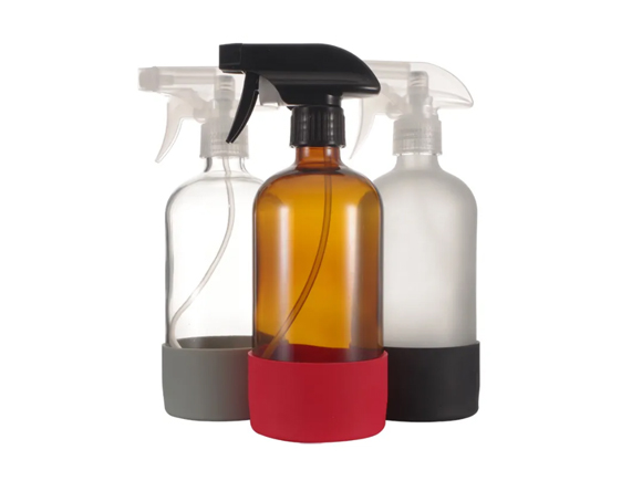 Glass Shampoo and Conditioner Bottles with Holders