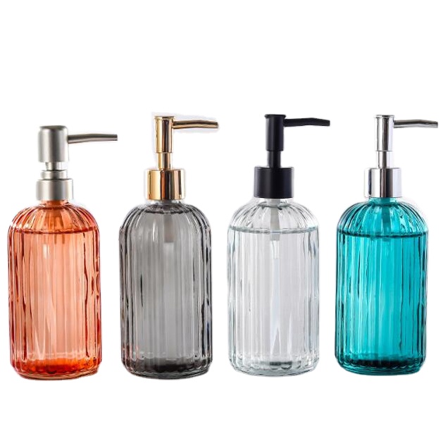 Glass Soap Squeeze Dispenser Bottles