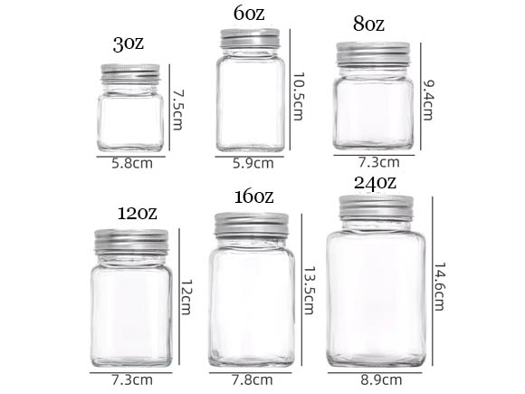 honey jar sizes