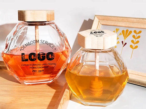 honey jars with logos