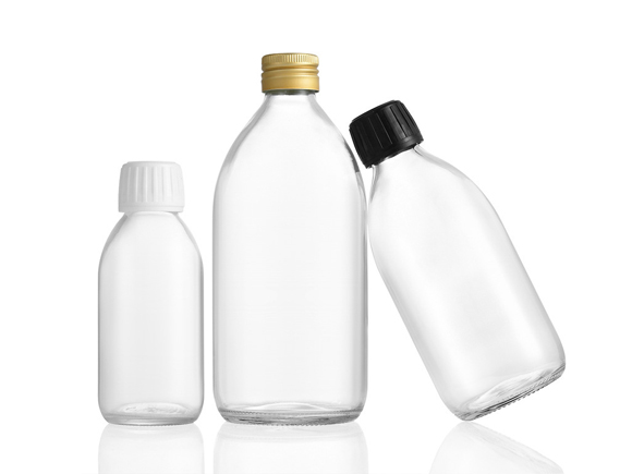 Clear Glass Medicine Bottles for Cough Syrup