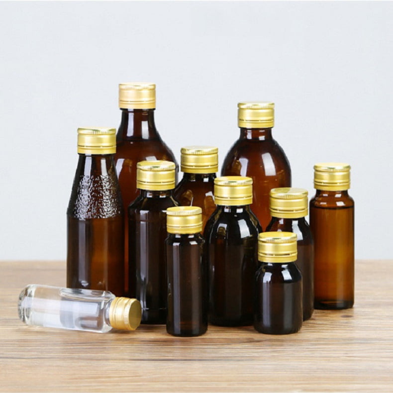 Roetell amber glass medicine bottles