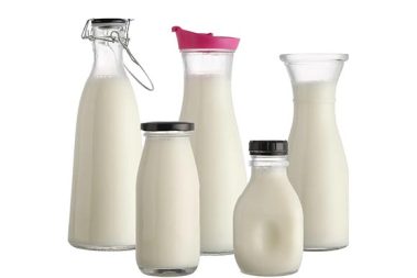 different glass milk bottle shapes
