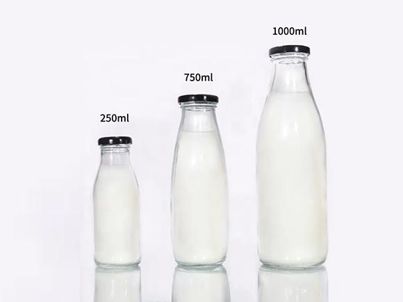 milk bottle with different sizes