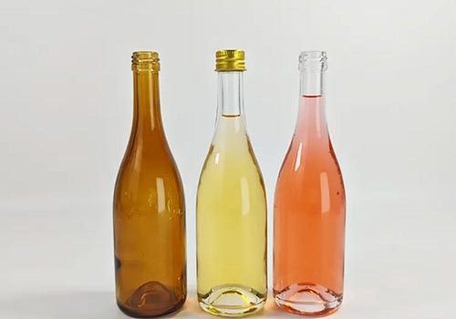 glass mini champagne bottle