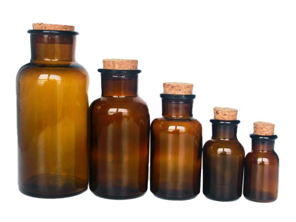 Amber Pills Pharmacy Bottle Jars