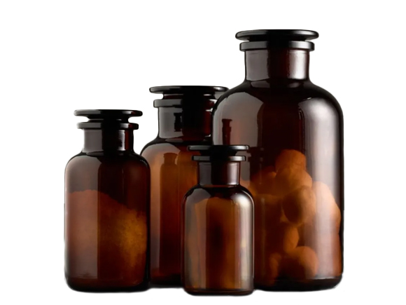 Amber Vintage Apothecary Jars