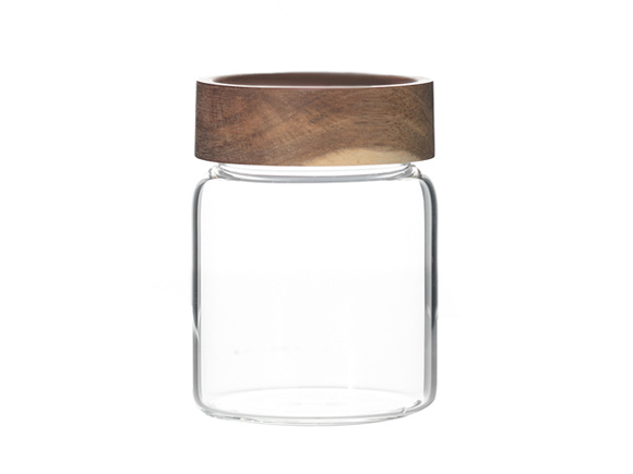 Crystal Clear Borosilicate Glass Coffee Jar with Lids