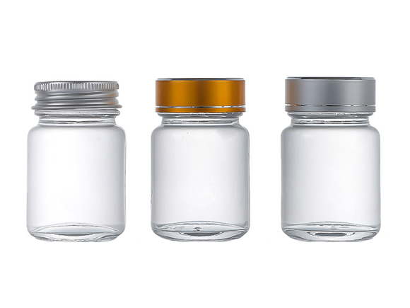 100ml 200ml Transparent Glass Vitamin Jars