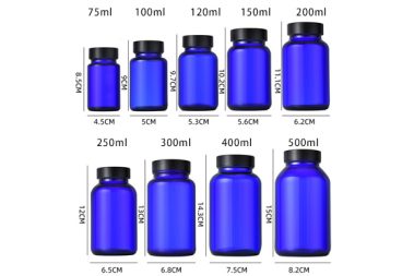 roetell Glass pill bottles