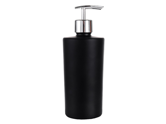 450ml Black and White Glass Soap Dispenser Bottle Wholesale