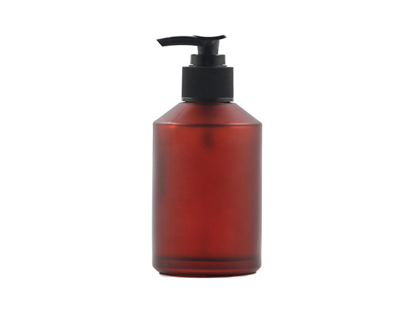 200ml Frosted Red Glass Bottle for Hand Soap
