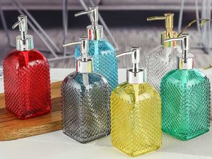 roetell glass soap bottle