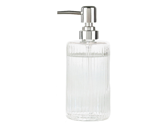 500ml Clear Glass Strip Bottle Soap Dispenser