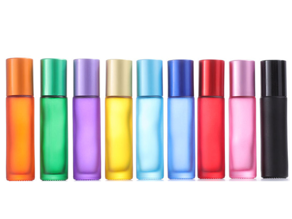 5ml 10ml Colorful Glass Roll On Bottles for Essential Oil