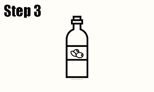 Sample olive oil bottle