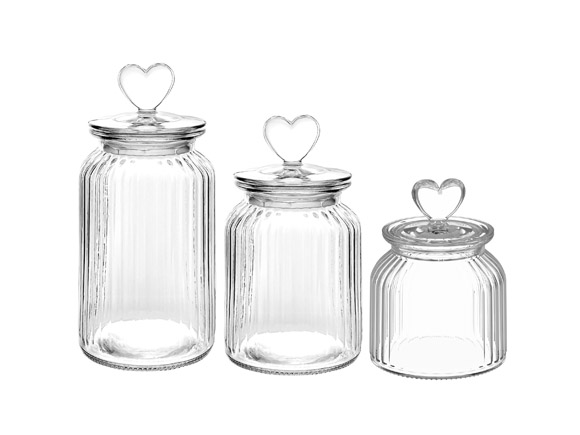 22oz(650ml) 32oz(950ml) 45oz(1350ml) Bulk Glass Candy Jar With Lid Storage Container