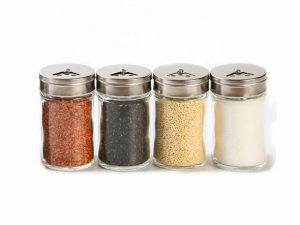 four small glass spice jar wholesale and supplier