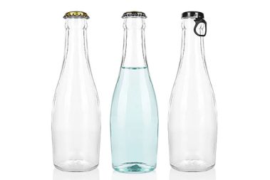 glass soda bottle with closures