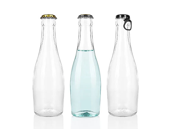 glass soda bottle with closures