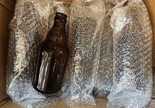 soda bottle packaging with foam or bubble bags