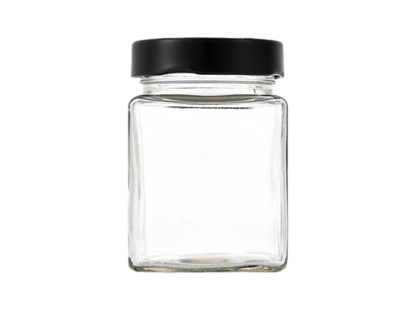 square glass jar