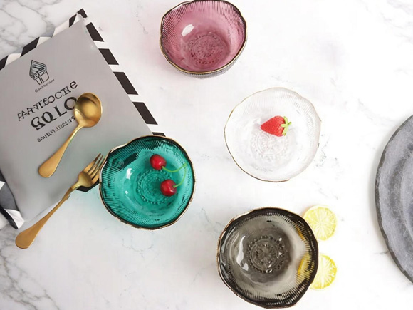various colors of wholesale glass fruit bowl